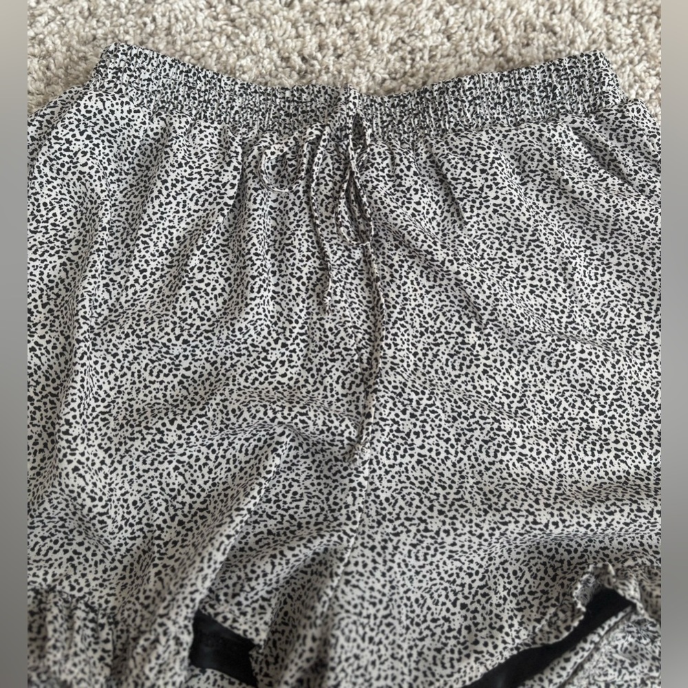 Black and White Patterned PJ Shorts